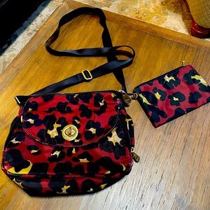 Baggalini crossbody bag red And Black Purse and zipper bag